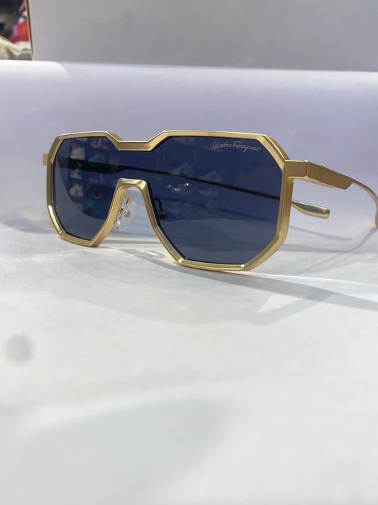 Las Sal FER Ref Gold Frame Black Shade Unisex Sunglass ZS98145 56 18 142