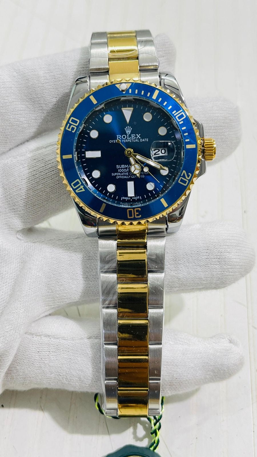 Lor Gold Silver Chain Blue Ring Blue Dial Men’s Watch 989089