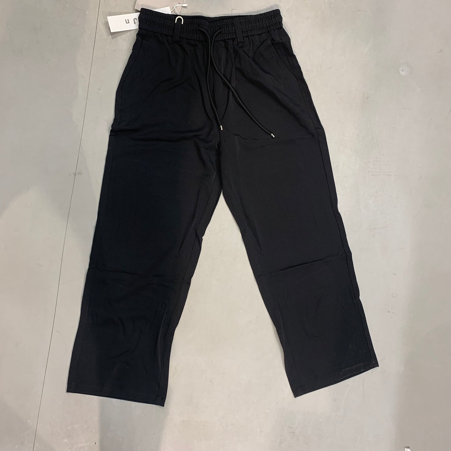 J.JN Black Korean Straight Fit Unisex Pants J107