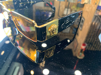 REV VER Black Frame Yellow Shade Premium Quality Unisex Sunglass VE2286 GB1/81 57 14 145