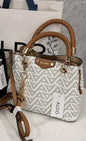 ALD DLA White Colour AA Print Premium Quality Ladies Hand Bag #0968S