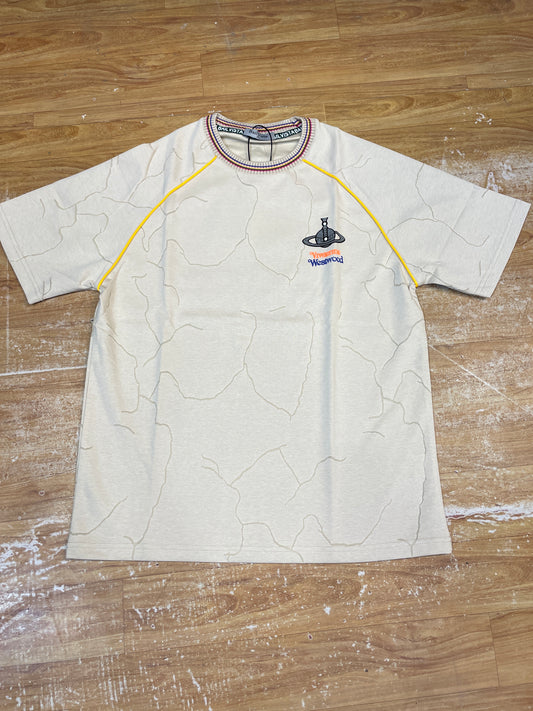 Bail vasa Beige Cream Colour Viwienne Westwood print Imported Oversize Unisex T-shirt R287939
