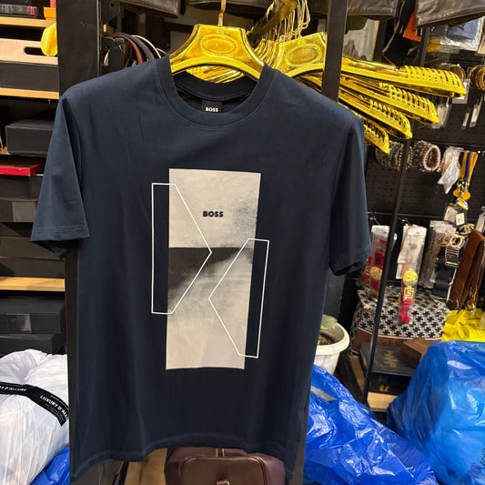 SOB BOS Navy Blue Colour Premium Quality Half Sleeve Men’s TShirt 5090