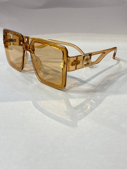 Fen Nef Golden Brown Transi Frame Brown Transi Shade Unisex Sunglass Sun046