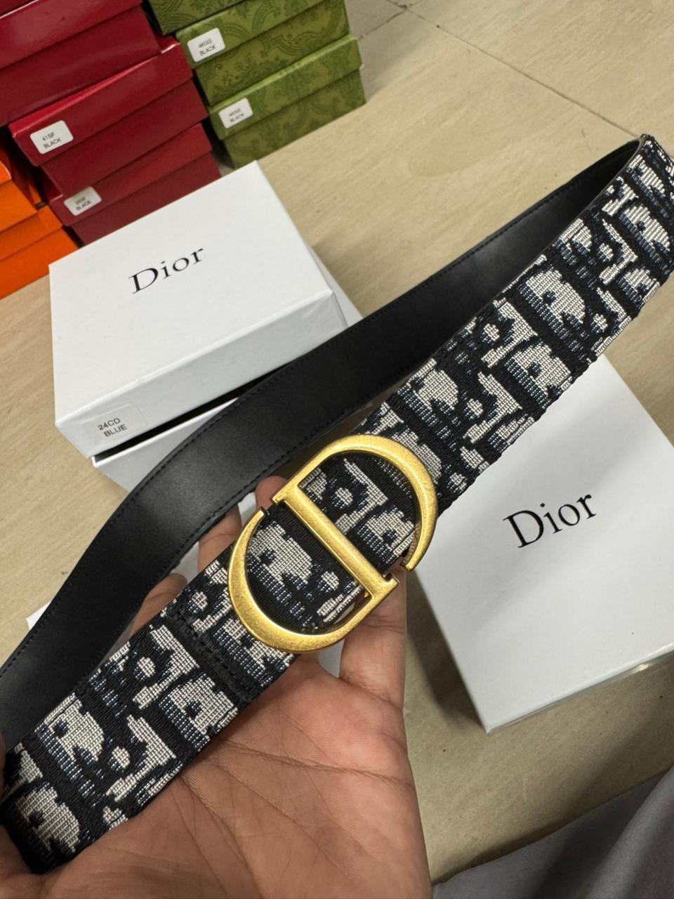 OID DIO Gold Buckle DD Printed Strap Premium Quality Imported Unisex Belt 990665