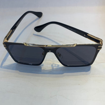 TID Golden Black Frame Black Shade Sunglass 22112 58 15 140