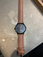 MRA X/A Brown Leather Strap With Black Slim Dial Mens Premium Watch 990586