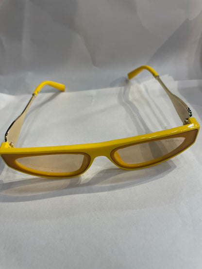 UIM MIU Yellow Frame Trancy Brown Shade Unisex Branded Sunglasses SUN208