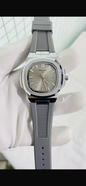 TAP PAT PP Grey Silicon Strap Silver Grey Dial Men’s Watch 990959