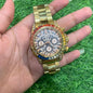 Lot Gold Chain Rainbow Ring Diamond Dial Men Watch 901370