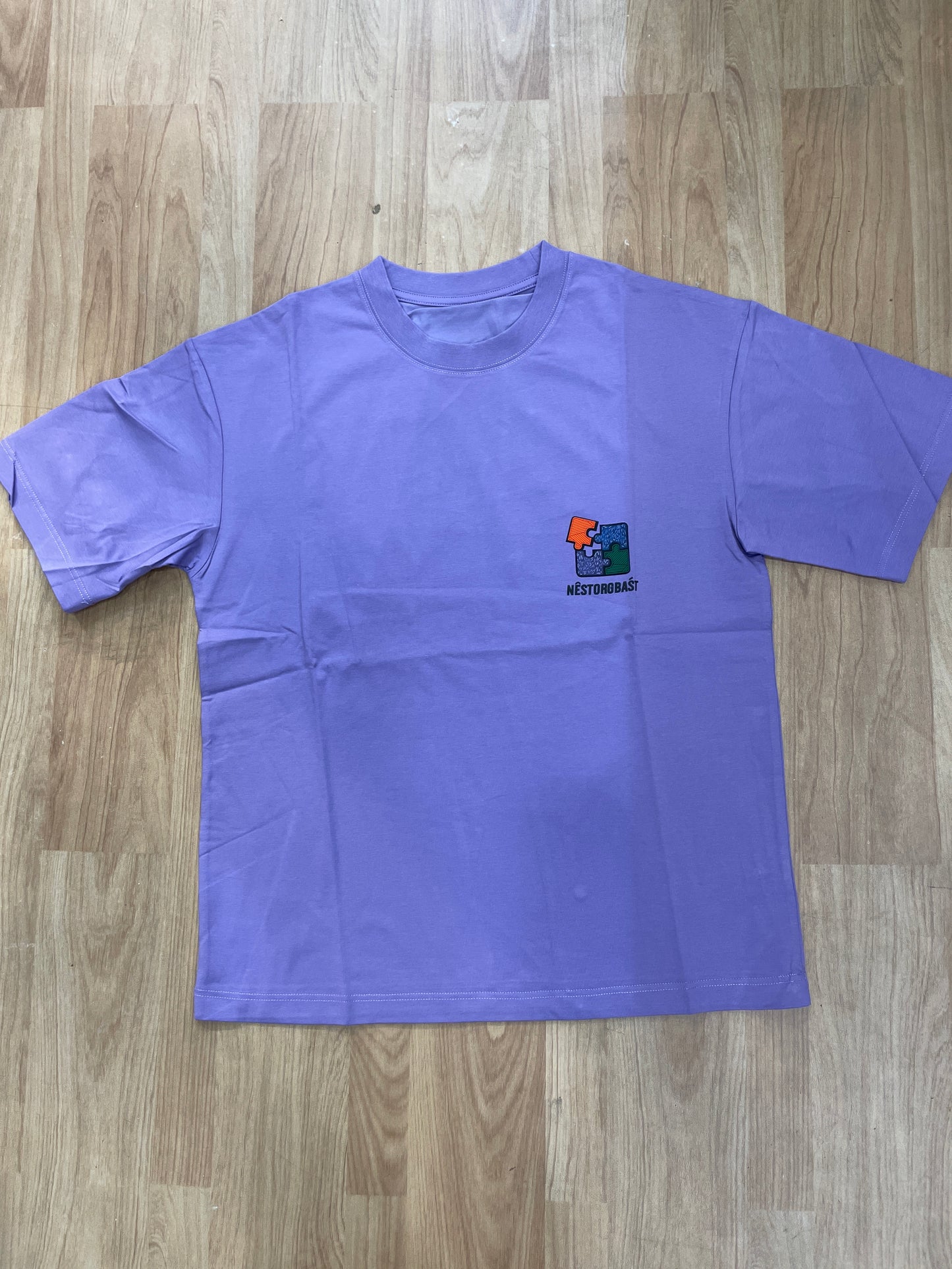 Moguan Design Purple Colour  Nestorgbast Print Premium Quality Round Neck T-Shirt A9078