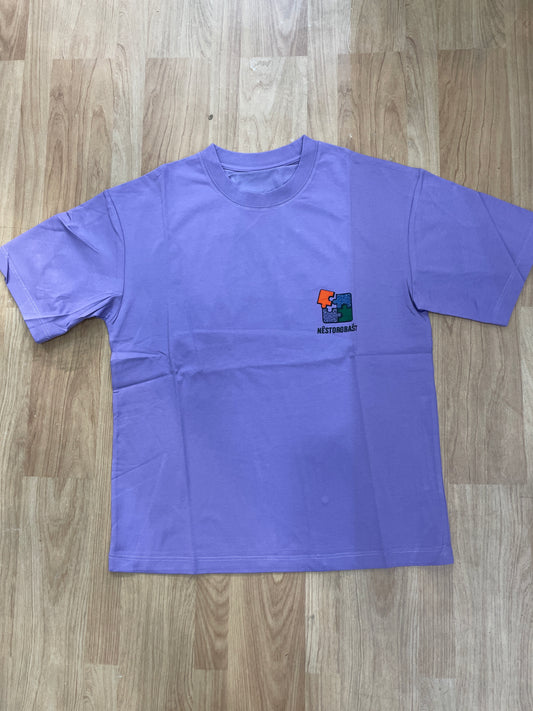 Moguan Design Purple Colour  Nestorgbast Print Premium Quality Round Neck T-Shirt A9078