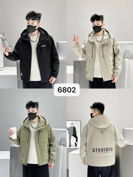 RHMAENB Cream Colour Premium Quality Oversized Men’s Hooded Jacket 6802