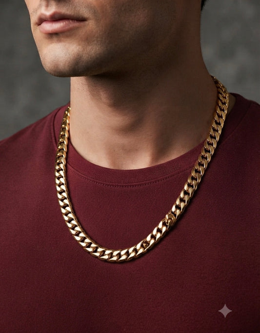 Golden Colour Heavy Premium Quality Unisex Neck Chain 35790
