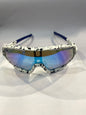 KAO OAK white Frame Blue mercury Shade Unisex Sunglass AL9808 75 12 140
