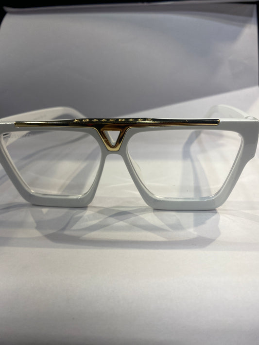 UOL White Frame Trancy Shade Unisex Sunglass 6129 61 13-145