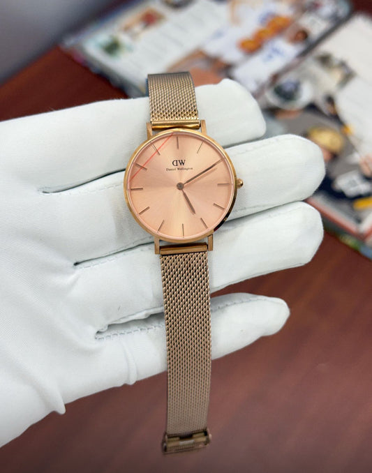Wd Copper Chain Copper Dial Slim Formal Casual Watch with Original Box Ladies Chain Watch 989457