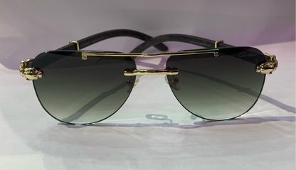 RAC Golden Frame Green Shade Unisex Sunglasses OW3062 60 14-141