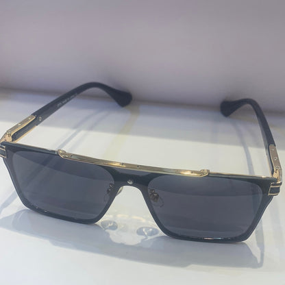 Rid Black Gold Frame Black Shade Unisex Sunglass 22112 58 15 140