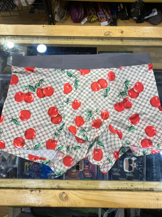 CUG GUC Cream Colour Red Cherry Printed Premium Quality Imported Men’s Trunk 989258