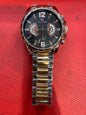 MOT TOM LIH Silver Copper Chain Black Dial Men Watch 991055