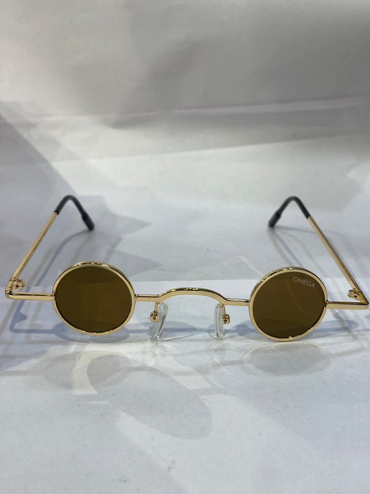 EMO Golden Frame Dark Brown Shade Premium Quality Unisex Sunglass 674 28 39 138