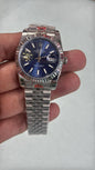 LOR ROL Sliver Chain Blue Dial Premium Quality Ladies Automatic Watch 988334