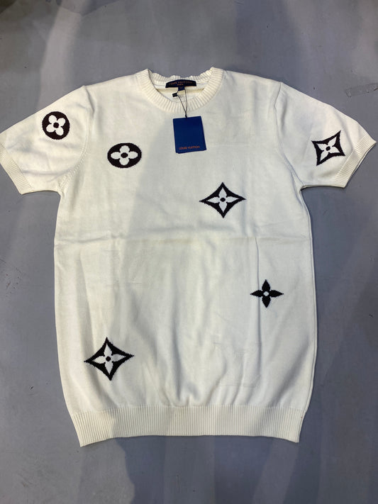 UOL Cream Colour Star Print Premium Quality Imported Unisex T Shirt 989877