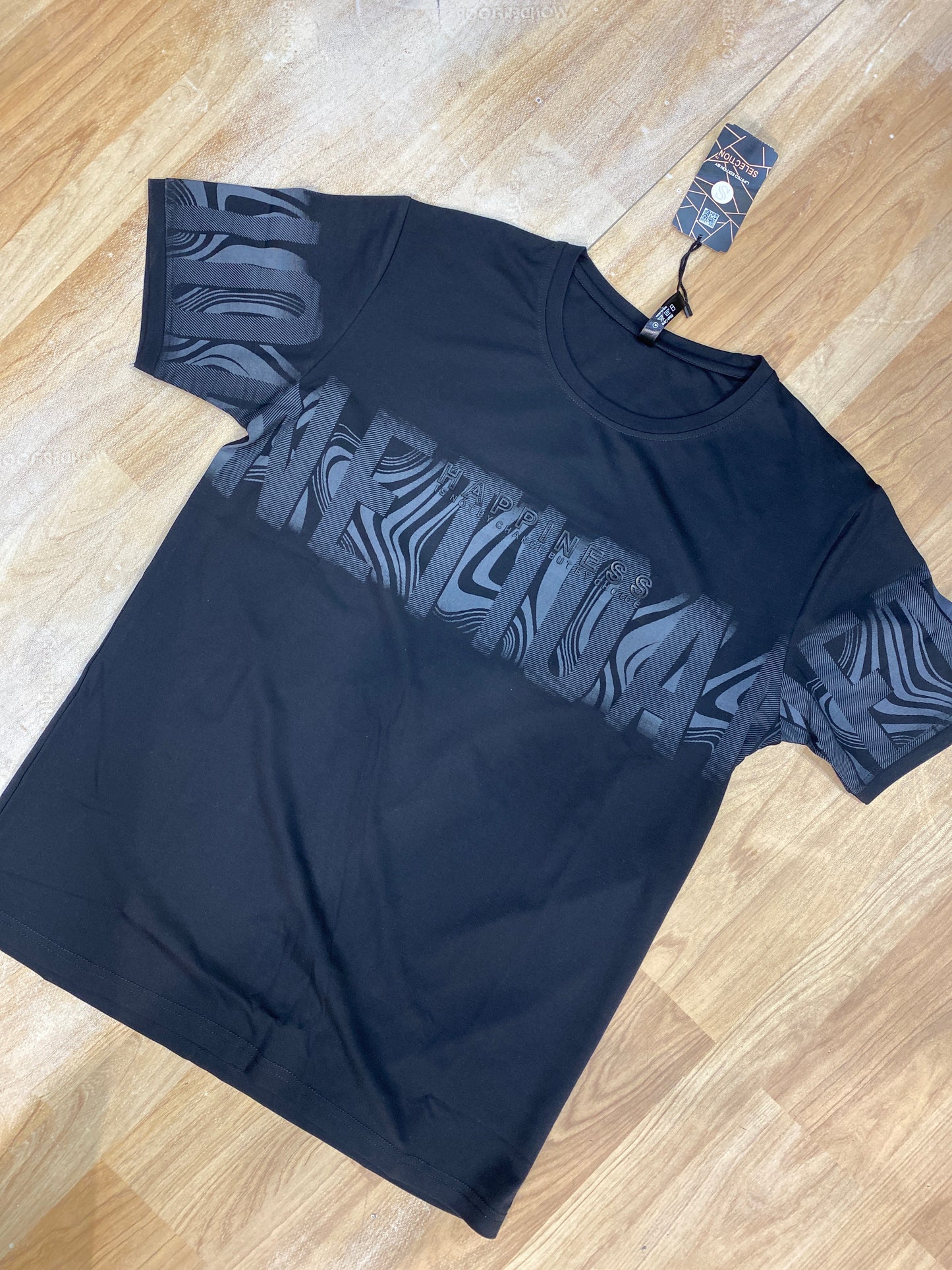 Selection cotton T-shirt imported black grey colour unisex 2314866