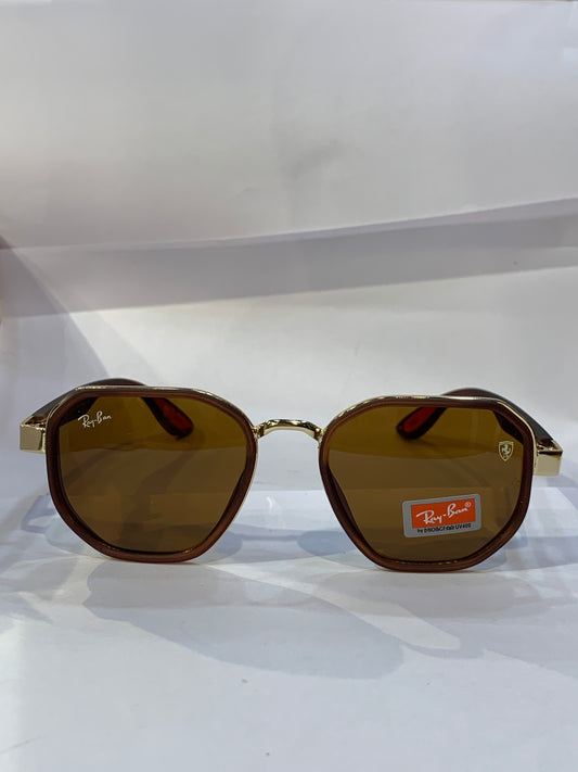 YAR Golden Brown Frame Brown Shade Unisex Sunglass RB3674 54 18 140