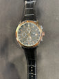SIT TIS Black Leather Strap Copper Ring Black Dial Men’s 990118