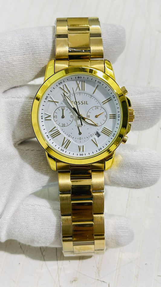 Sof Gold Chain Gold Dial chronograph Man Watch 500948