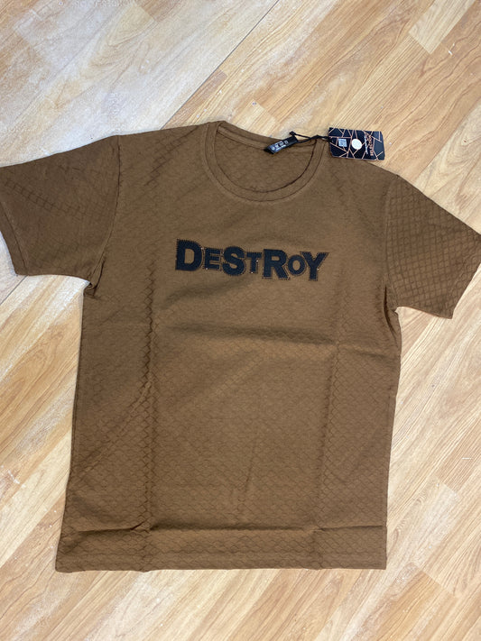 Selection dark brown  imported fabric T-shirt unisex 654985