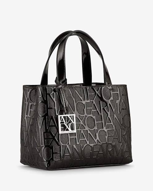 Aix MRA Black Ladies Premium Quality Tote Bag With Magnetic Box 6681-2