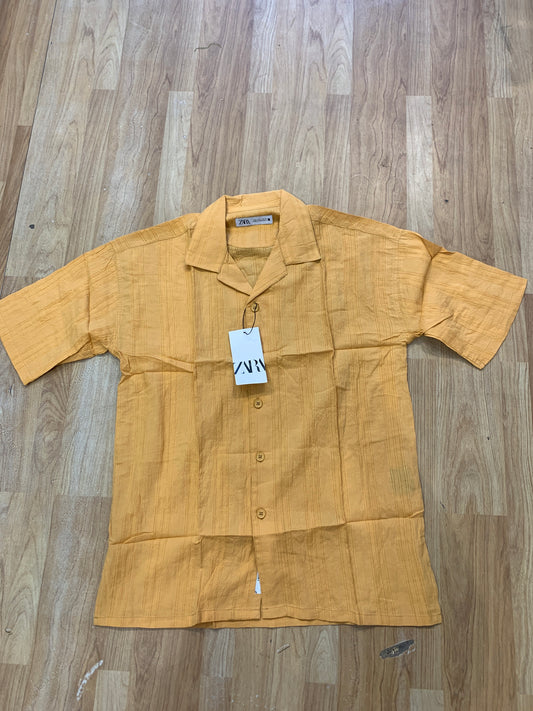 Raz Yellow Colour Half Sleeve Imported Quality Premium Men’s Shirts G2021