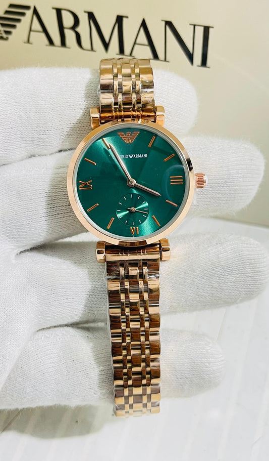 Mra Copper Chain Green Dail Ladies Watch 989564