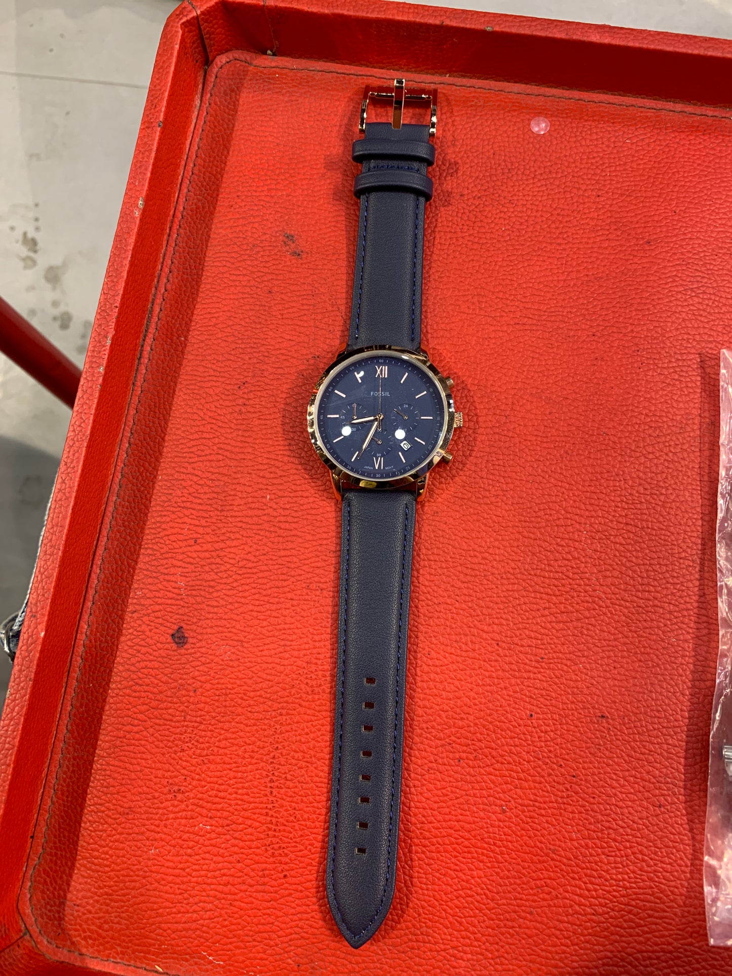 Sof Blue Strap Blue Dial Chrono Working Man Watch 990508