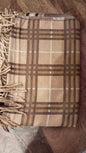 Rub Dark Brown And Light Brown Colour With White Brown Check Winter Muffler 0298