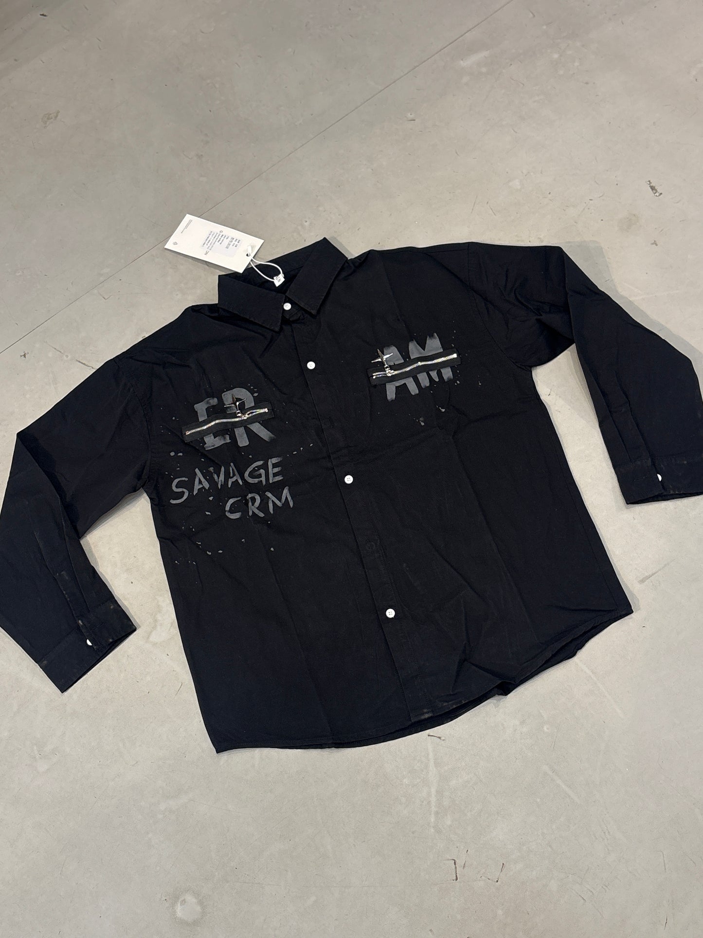 G.N Black Colour Savage Crm Imported Full Sleeve Shirt 2638