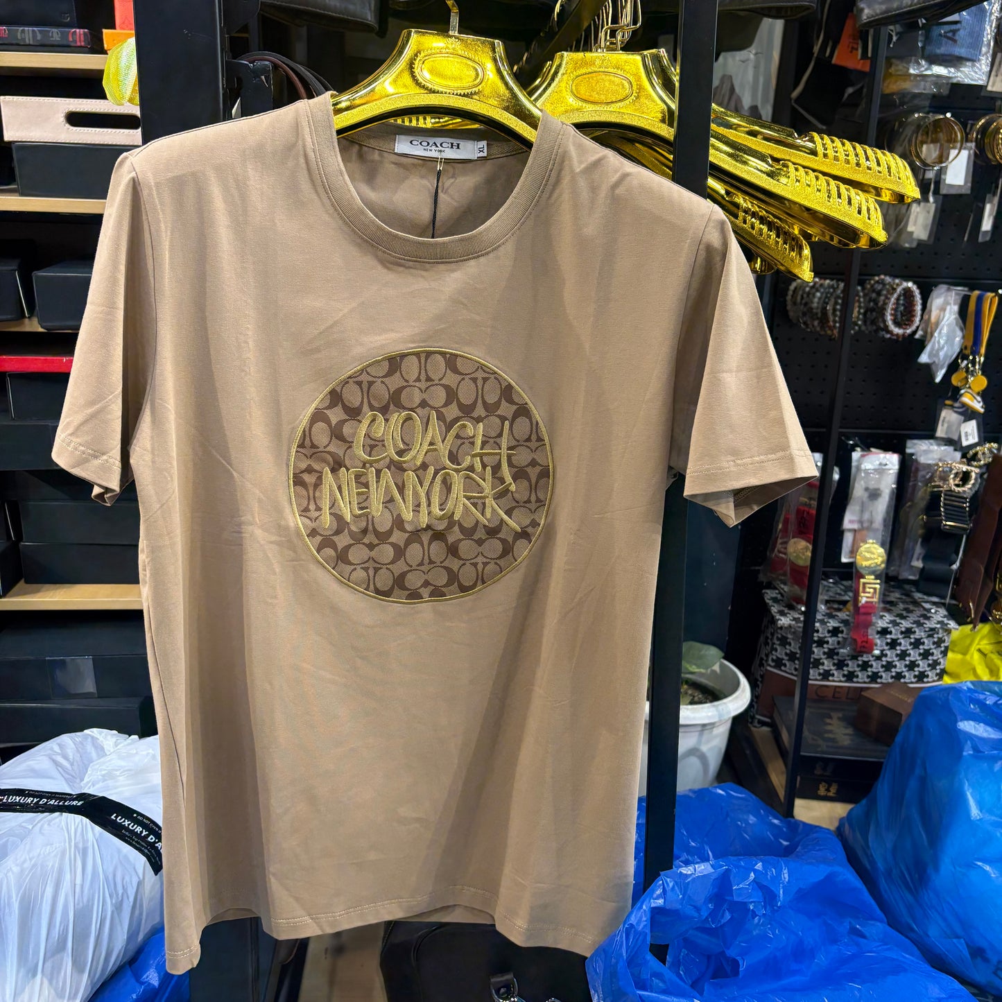 AOC COA Beige Colour Premium Quality Half Sleeve Men’s TShirt 3268