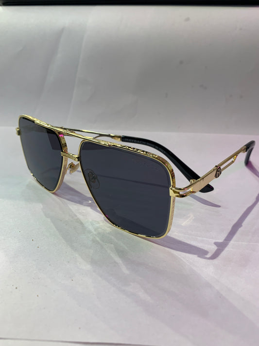 Yam Gold Frame Black Shade Unisex Sunglass CF58437 62 15 145 C2