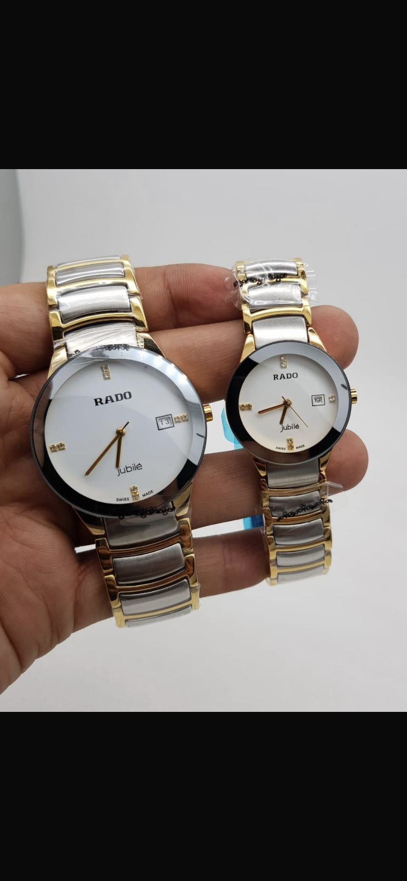 Dar Silver Gold Chain White Watch For Men 989327