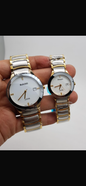 Dar Silver Gold Chain White Watch For Men 989327