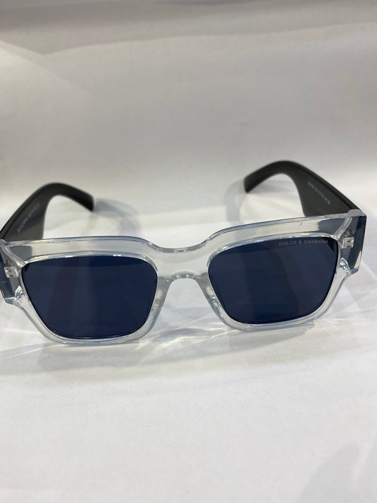 LOD Transparent and Black Frame Black Shade Unisex Sunglass DG6184 C01 51 19 145 3N