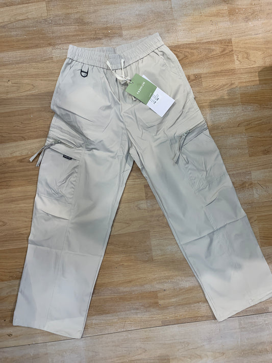 Fashion Cream Cargo  Four Pocket Baggy Fit 6803