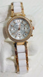 Cim Copper White Chain White Big Dial Studed Ladies Watch 988817