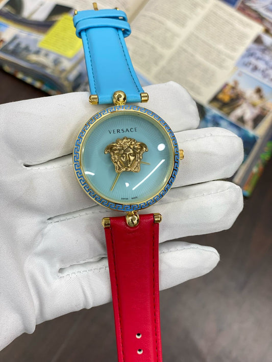 Rev Blue Red Strap Blue Dial Ladies Watch 901788