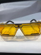 LAB Golden Frame Yellow Shade Unisex Sunglasses JY 98275 68 18 138