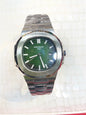 PP Silver Chain Green Dial Pat Tap Heavy Machinery Men’s Watch 990990