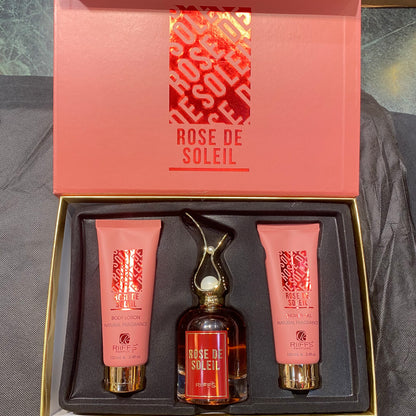 ROSE DE SOLEIL RIIFFS 100ML Perfume/Body Lotion/Shower Gel Combo Gift Set